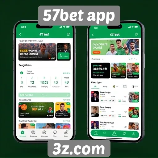 Interface do 57bet app proporciona experiência intuitiva